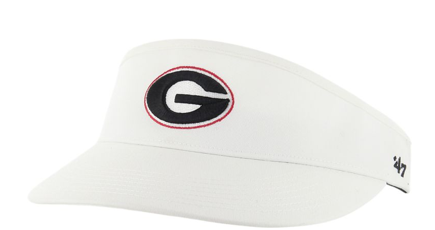 UGA 47 Brand Golf Visor - WHITE â The Red Zone- Athens, GA