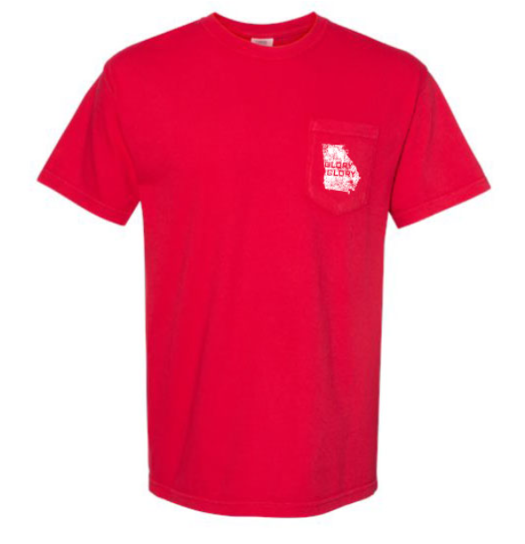 GLORY GLORY Comfort Colors Pocket Tee – The Red Zone- Athens, GA