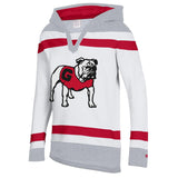 Champion YOUTH UGA Ice Dawgs Hockey WHITE Hoodie