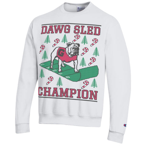 Champion UGA Ugly Christmas ~ Dawg Sled Champion