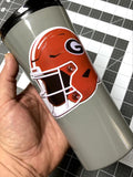 UGA Georgia Bulldogs Football Helmet Sticker - White Vinyl