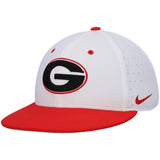 Nike UGA Fitted Baseball Cap - White