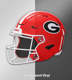 UGA Georgia Bulldogs Football Helmet Sticker - Clear Vinyl