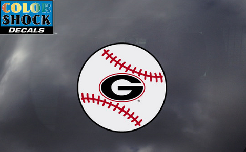 UGA Georgia Bulldogs Baseball Ball Decal