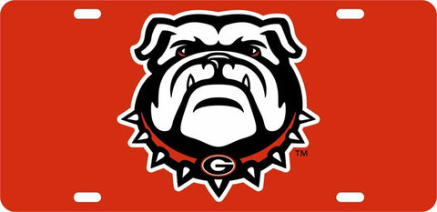 UGA Georgia Bulldogs Car Tag - Red