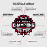 UGA 2021 National Champions 3x5 Flag - Black
