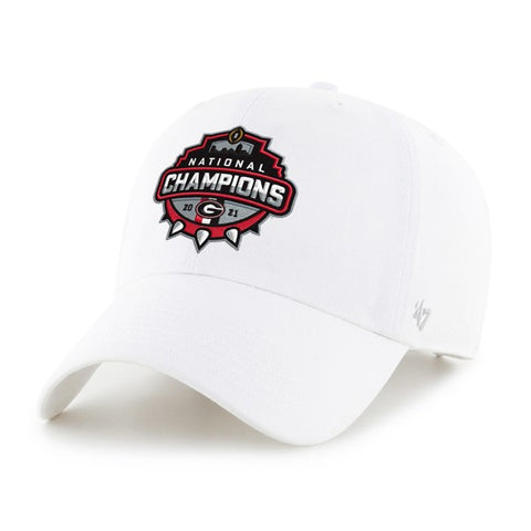 47 Brand UGA 2021 National Champs Logo Cap - White