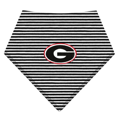 GEORGIA striped Bandana Bib - Black