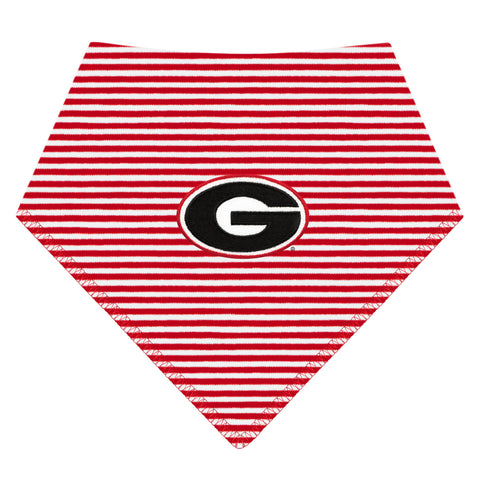 INFANT GEORGIA striped Bandana Bib - Red