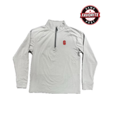 UGA Cutter & Buck Mens Double Hit Quarter Zip Pullover - Gray