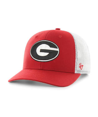 YOUTH UGA Oval G 47 Brand Trucker Cap - Red