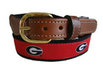 Georgia Bulldogs Cotton Ribbon Belt