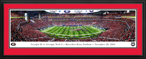 11/28/25 UGA Framed Print Dawgs 16, Tech 9