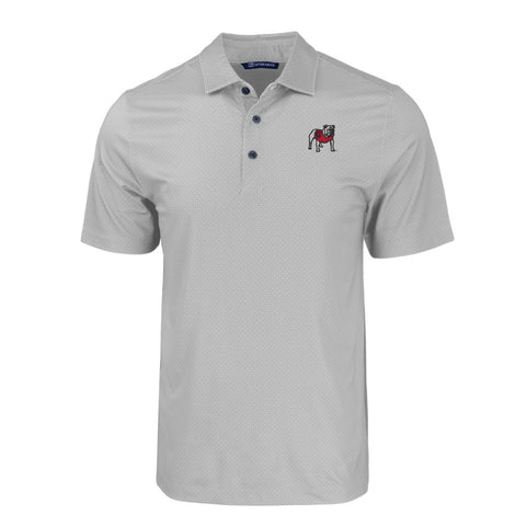 UGA Cutter & Buck Geometric Polo - Gray