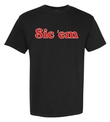 Comfort Colors Sic 'em Tee - Black