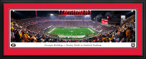 11/16/24 UGA Panoramic Framed/Matted Poster Print Dawgs 31, Vols 17