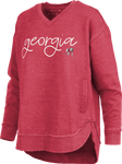 UGA Women's Alexandra Poncho V-Neck Pullover Sweatshirt