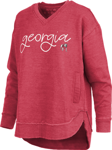 UGA Women's Alexandra Poncho V-Neck Pullover Sweatshirt