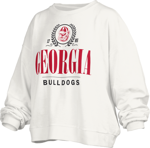 UGA Women's Caesar Pullover Sweatshirt - White