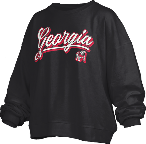 UGA Women's Harlow Glitter Pullover Sweatshirt - Black