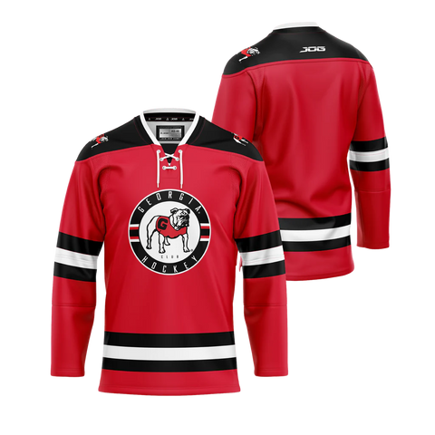 YOUTH Official UGA Ice Dawgs Hockey Jersey ~ Red (PRE-ORDER)