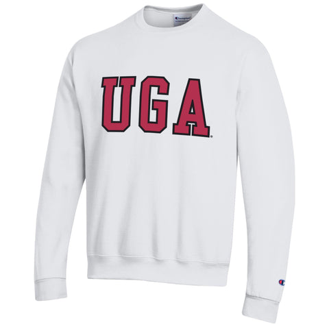 Champion Wool Felt UGA Sweatshirt - White