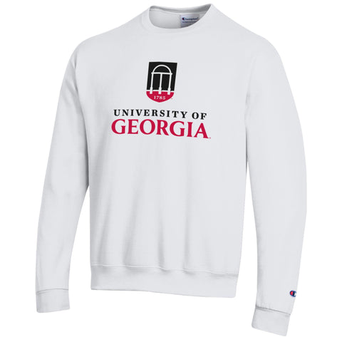 University of Georgia Champion Arch Sweatshirt - WHITE