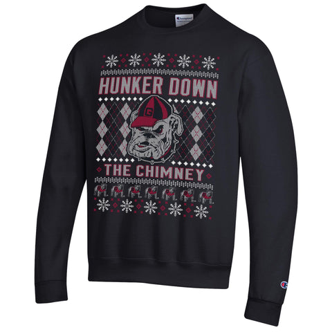 Champion UGA Ugly Christmas ~ Hunker Down The Chimney Black