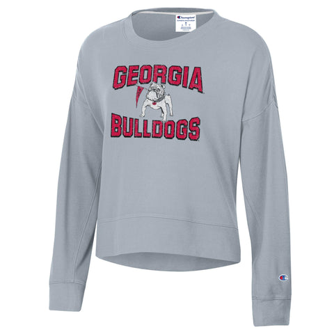 UGA Champion Women's Sueded Crew Sweatshirt