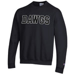 UGA DAWGS Champion Sweatshirt - BLACK ON BLACK