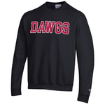 UGA DAWGS Champion Sweatshirt - RED ON BLACK