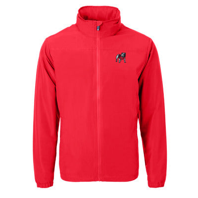 Cutter & Buck Mens Georgia Bulldog Charter Full Zip Jacket - Red