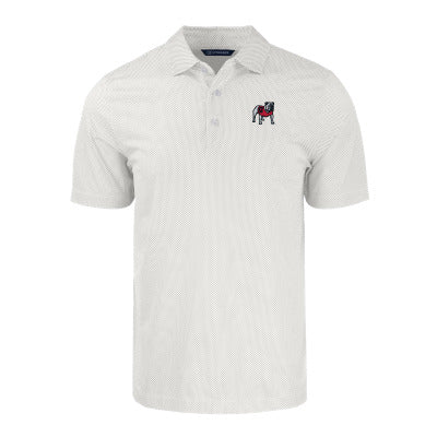 UGA Cutter & Buck Symmetry Dot Polo - White