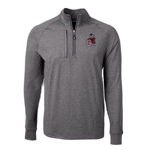UGA Cutter & Buck Heathered Leaning Dog Quarter Zip