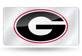 UGA Georgia Mirror Oval G Car Tag - Mirror