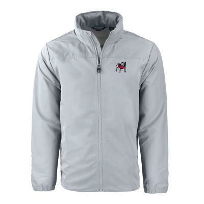 Cutter & Buck Mens Georgia Bulldog Charter Full Zip Jacket - Gray