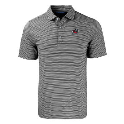 UGA Cutter & Buck Double Stripe Polo - Black