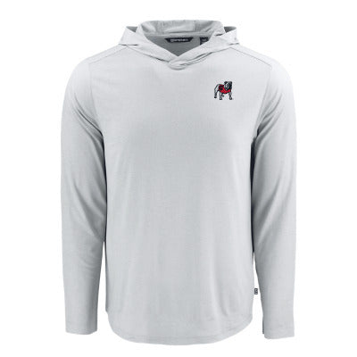 UGA Cutter & Buck Mens Hooded Pullover -Grey