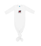 UGA Newborn tie gown (white)