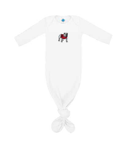 INFANT Newborn UGA tie gown (white)