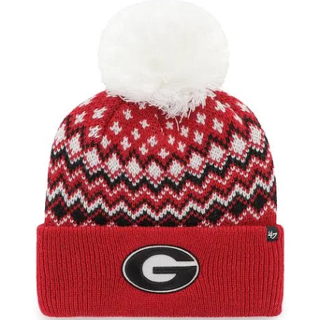 WOMEN'S GEORGIA BULLDOGS RED ELSA 47 CUFF KNIT