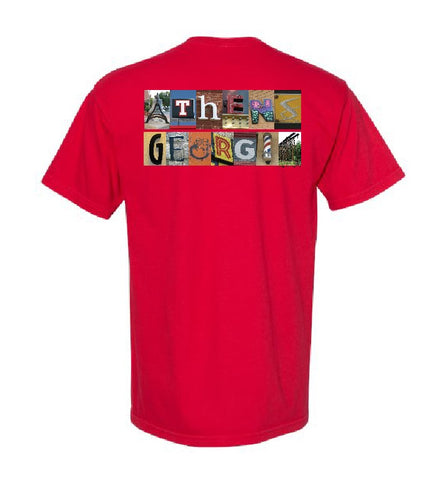Athens, Ga Comfort Colors LANDMARKS T-Shirt - Red