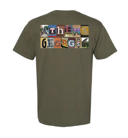 Athens, Ga Comfort Colors LANDMARKS T-Shirt - Sage