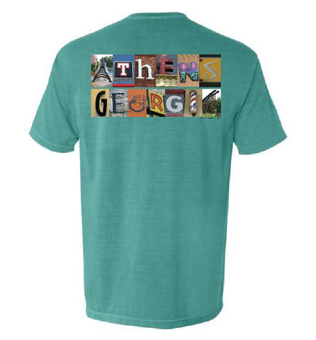 Athens, Ga Comfort Colors LANDMARKS T-Shirt - Seafoam