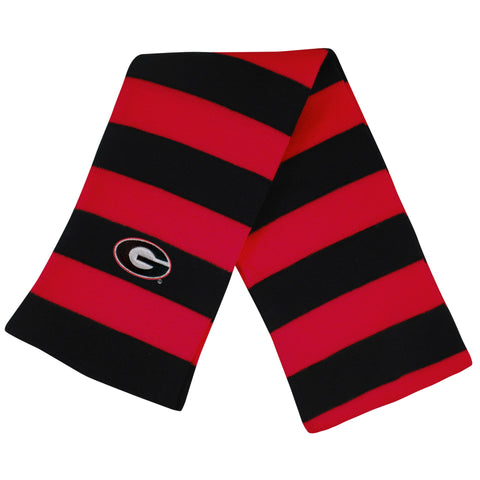 Georgia Team Colored Striped Scarf - Red & Black