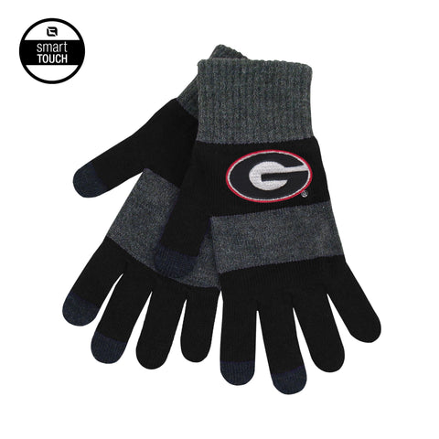 Georgia Striped Smart Touch Gloves - Small