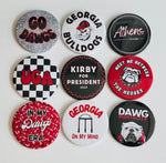 Georgia Bulldog Buttons - 9 Designs