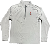UGA Cutter & Buck Mens Double Hit Quarter Zip Pullover - Gray