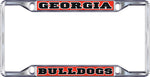 UGA Georgia Bulldogs Metal Car Tag Frame Red