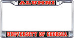 UGA Georgia Alumni Metal Car Tag Frame Black